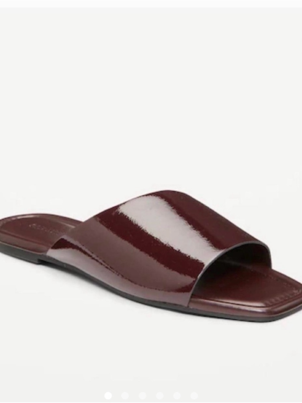 Old Navy Women's Patent Slide Sandals in Burgundy